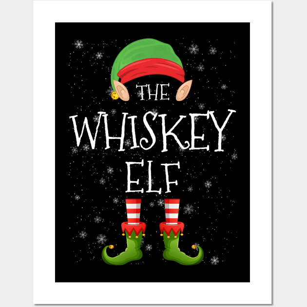 Whiskey Elf Family Matching Christmas Group Funny Pajama Xmas Wall Art by heart teeshirt